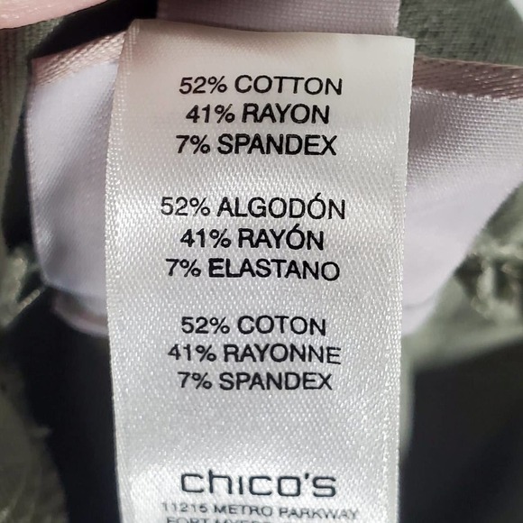 Chico's Fabulously Slimming 4-Way Stretch Pants Army Green Size .5 / Small - Picture 8 of 12
